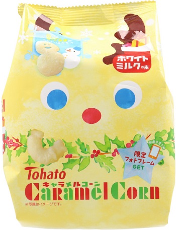 東ハト　キャラメルコーン ホワイトミルク味（クリスマス）